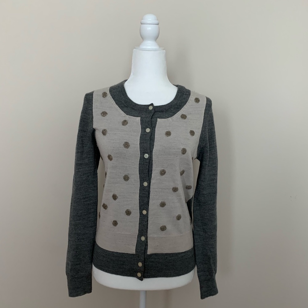 marc jacobs silver and grey cardigan sweater
